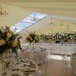Wedding marquee with clear roof