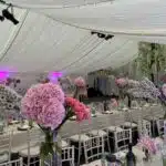 15m Party marquee with chiavary chairs